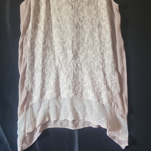Indigo Soul Textured Lace Blouse in Soft Brown - Picture 3 of 3